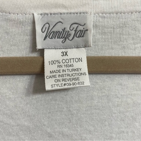 Vanity Fair 3X White Button-Front Pajama Top Coastal Grandma Floral*READ* - Picture 4 of 9